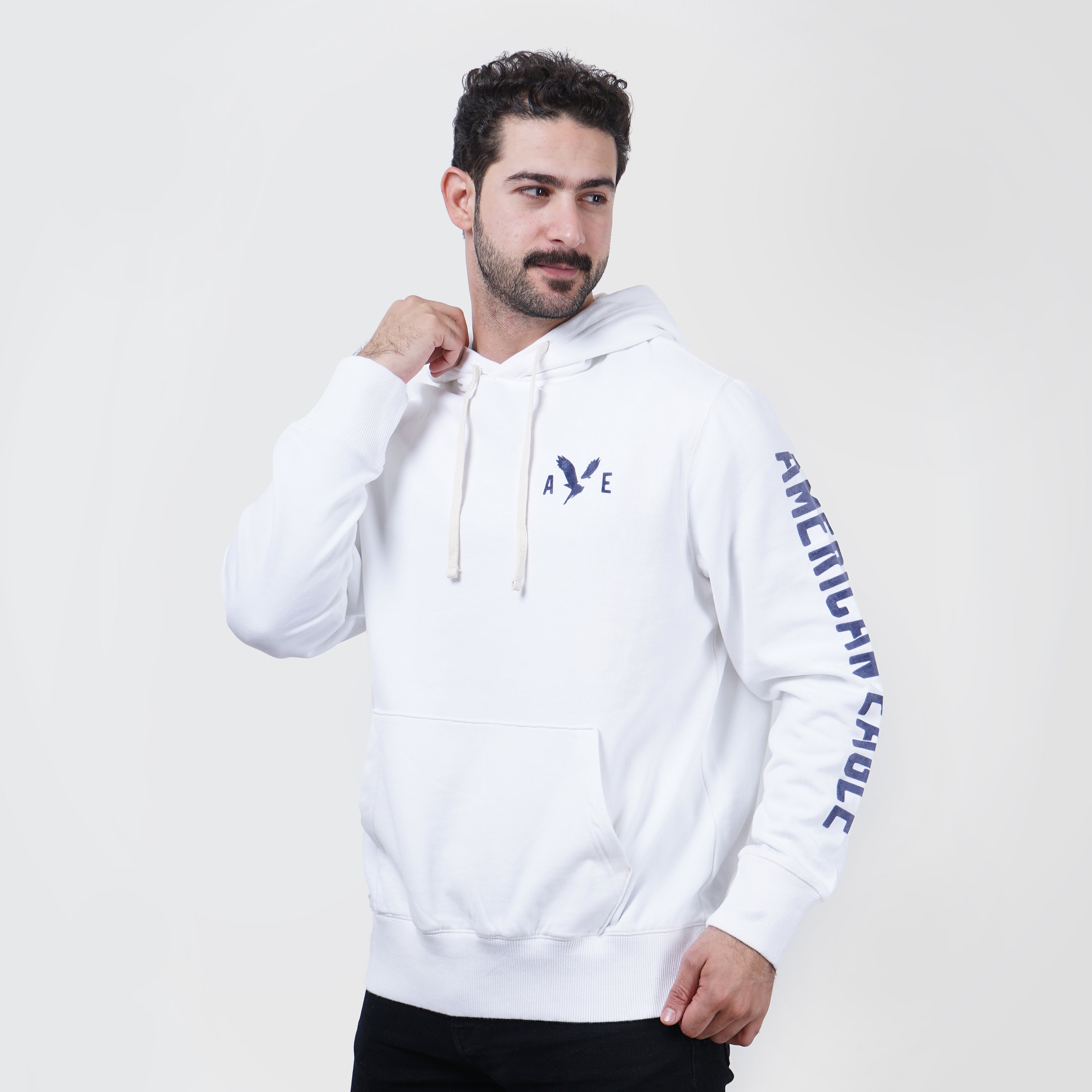 American Eagle Hoodie with Printed Sleeve - Marca Deals - American Eagle