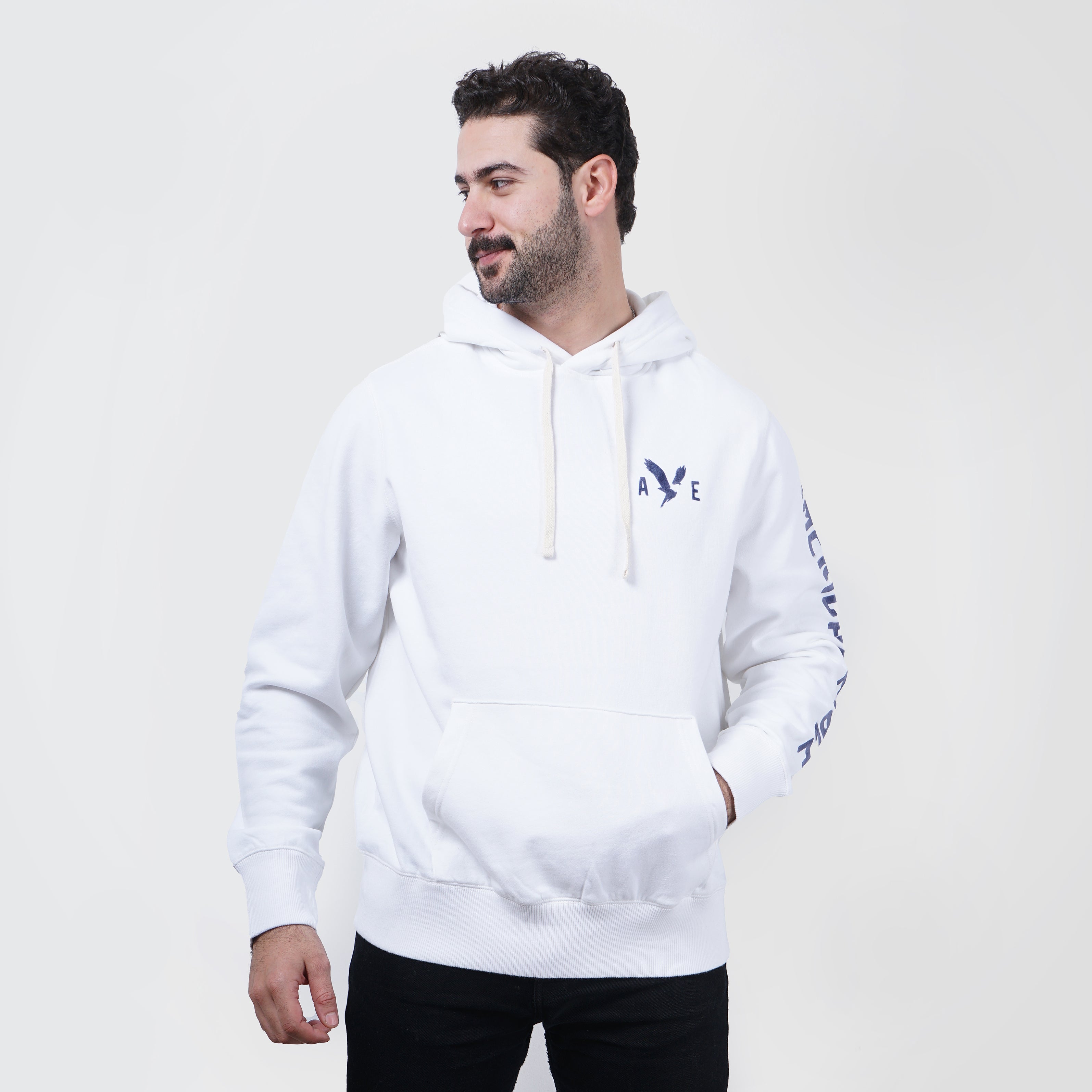 American Eagle Hoodie with Printed Sleeve - Marca Deals - American Eagle