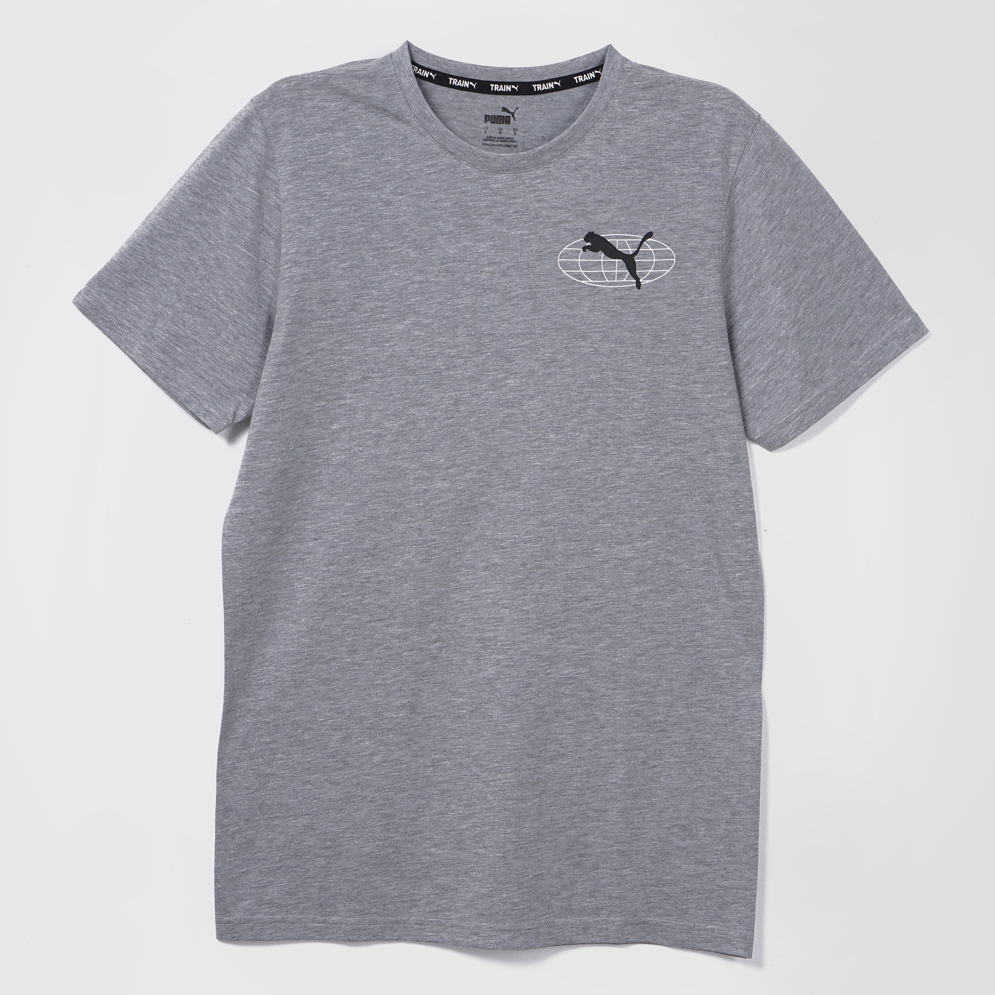 Puma Short Sleeves Printed Grey T-Shirt - Marca Deals - puma