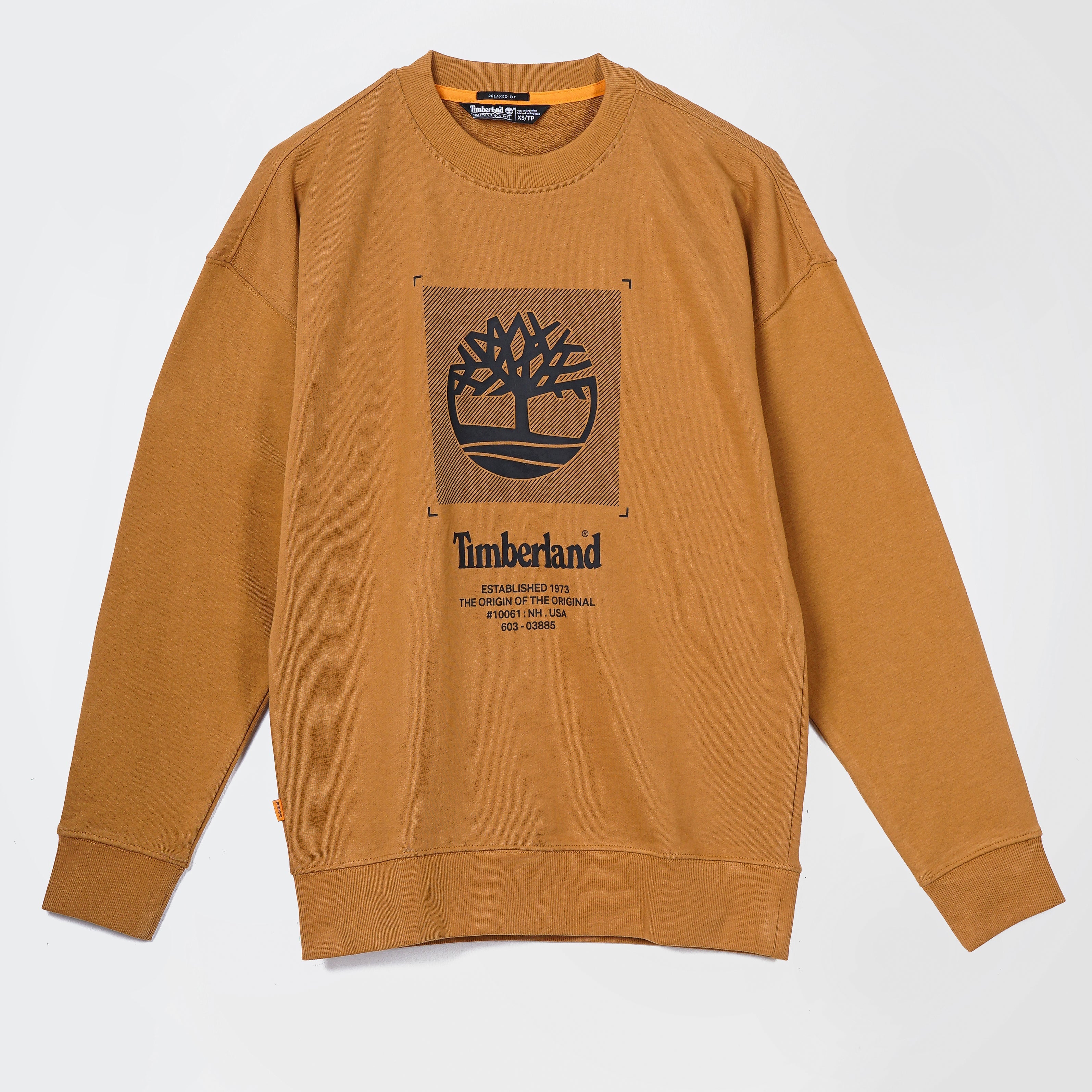 Timberland Printed Dark Orange Sweatshirt - Marca Deals - Timberland