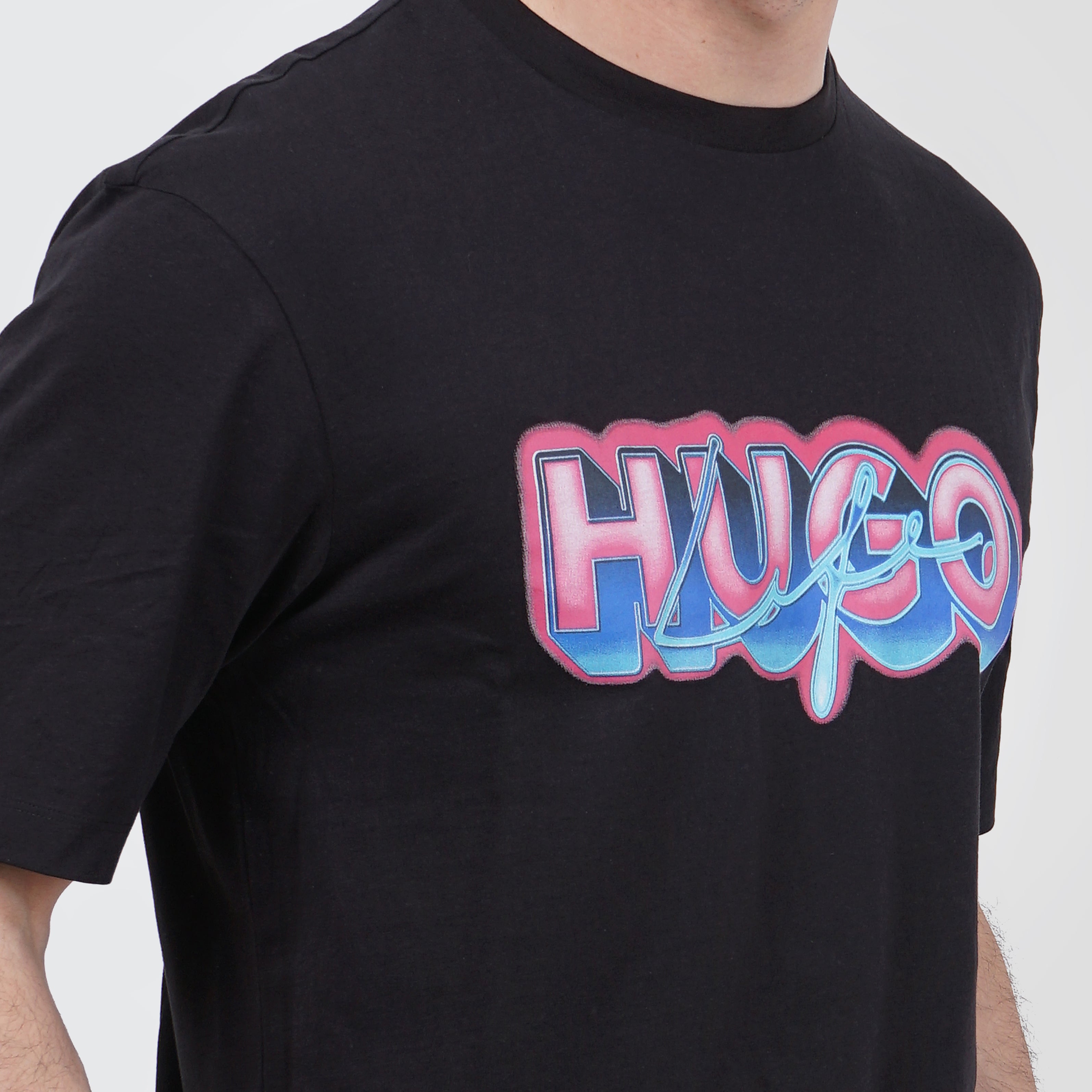 Hugo Blue Printed T-Shirt - Marca Deals - Hugo Boss