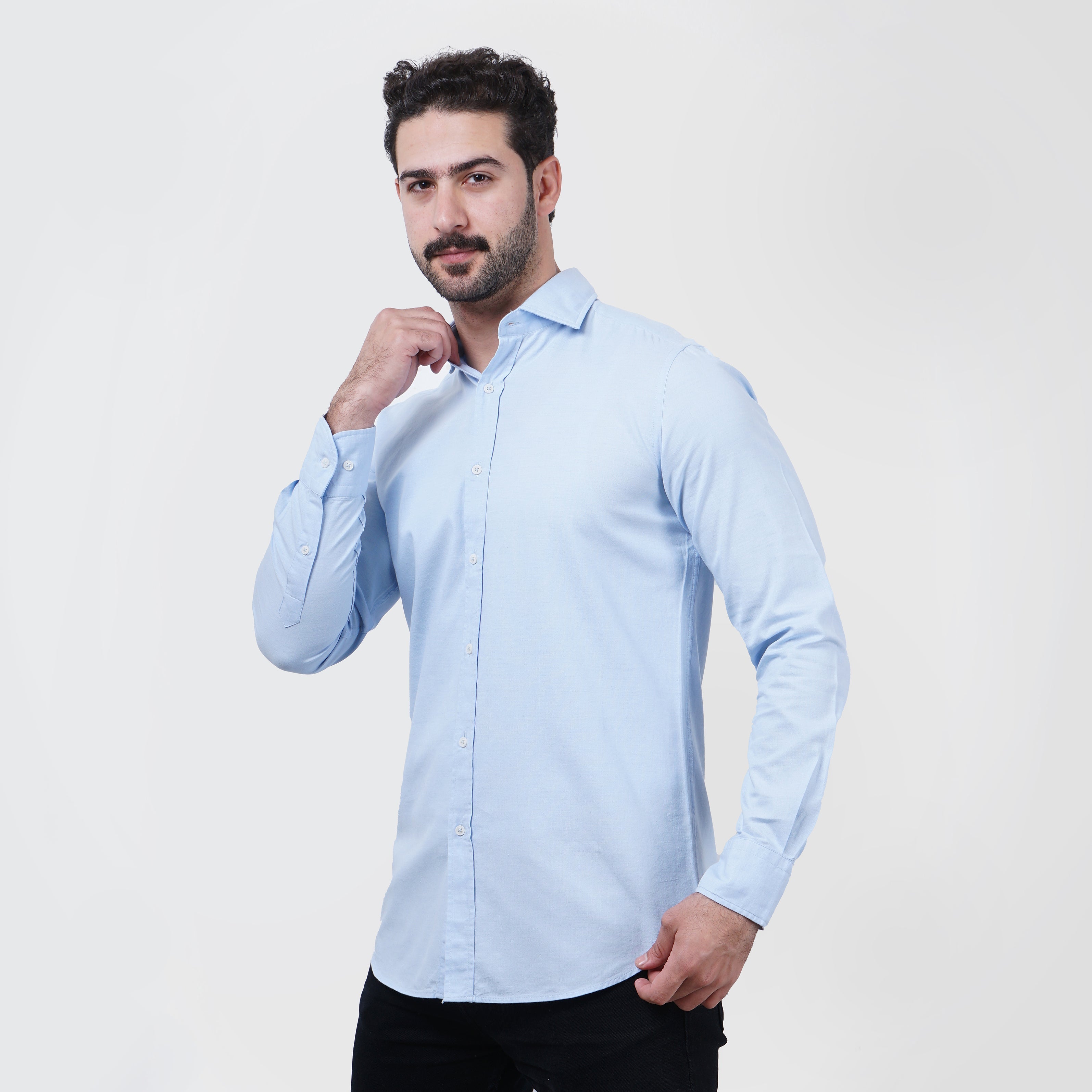 Original Massimo Dutti - Light Blue Slim Fit Shirt - Marca Deals - Massimo Dutti