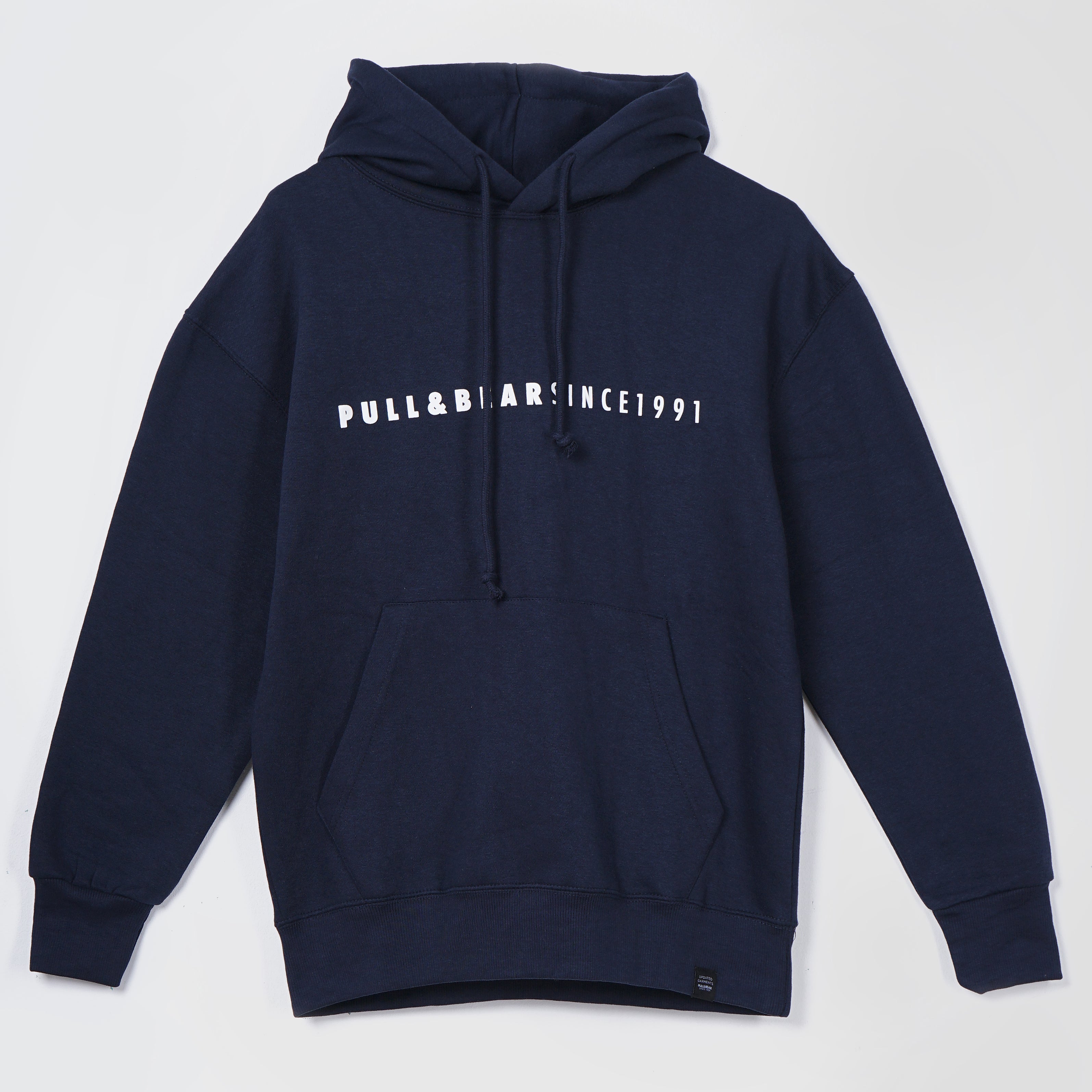 Pull & Bear Comfy Printed Navy Hoodie - Marca Deals - Pull and Bear